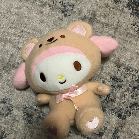 Sanrio My Melody Bear Costume Plush in Tan and Pink